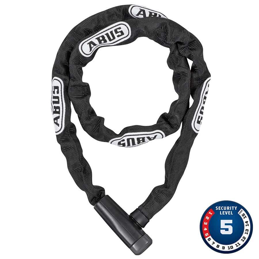 Abus Steel-O-Chain 5805K Chain with key lock, 5mm x 110cm (5mm x 3.6'), Black