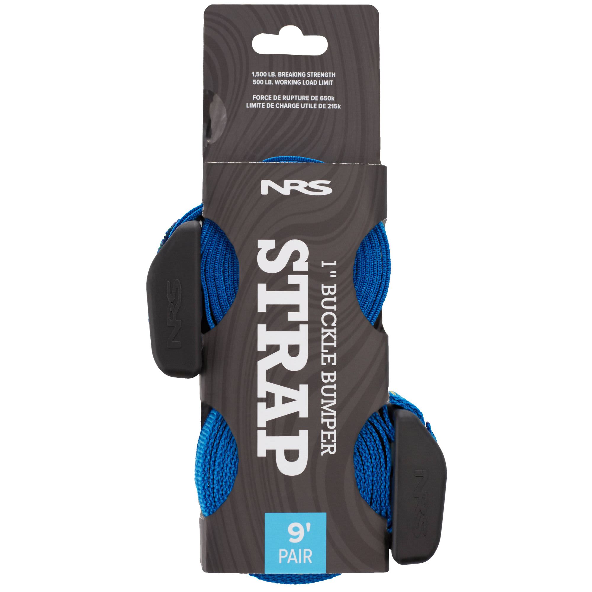 NRS Buckle Bumper Straps Size: 9' Pair, Iconic Blue - Image 2