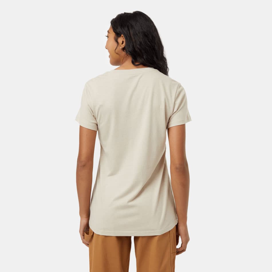tentree W Mountain Fields T-Shirt Pale Oak/Meteorite - Image 2