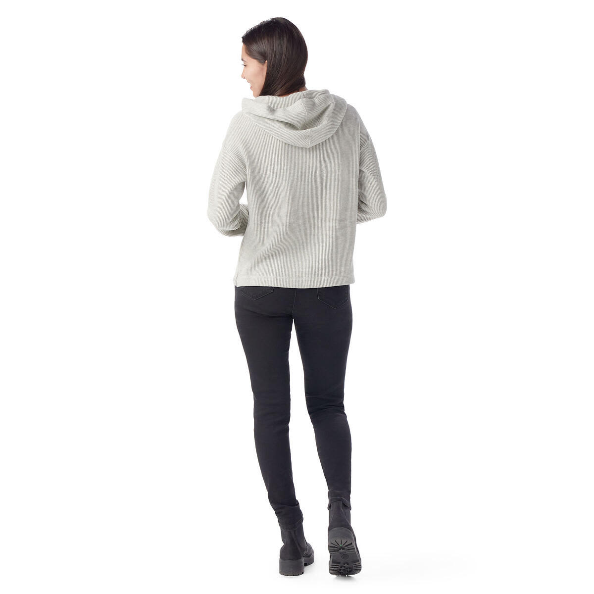 Smartwool W Waffle Hoodie Ash Hthr - Image 2