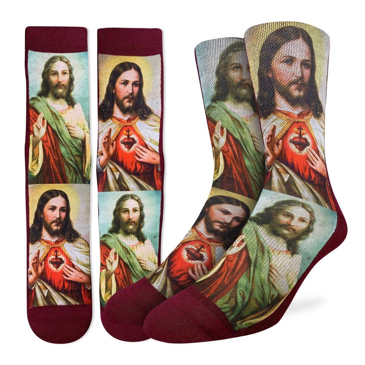 Good Luck Sock Active Fit Jesus Socks M 8 - 13