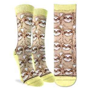Good Luck Sock Active Fit Coffee Sloth Socks W 5 -9