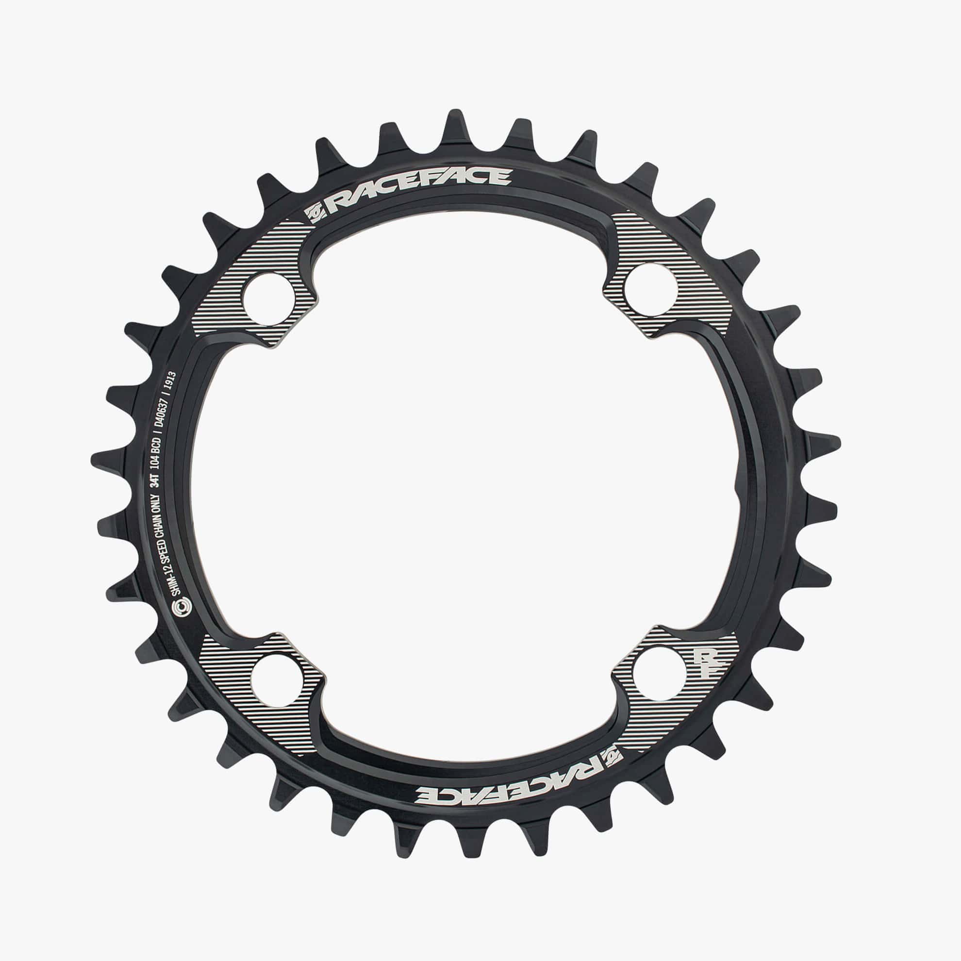 Race Face Chainring Narrow Wide 104 BCD 34T Shimano 12 SP BLK