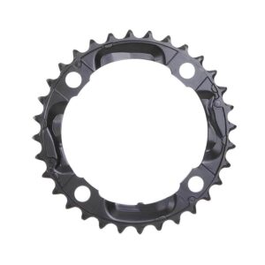 Shimano Deore FC-M590 Middle Chainring 32T 9sp BCD: 104mm 4 Bolt For 22/32/44, Steel, Black
