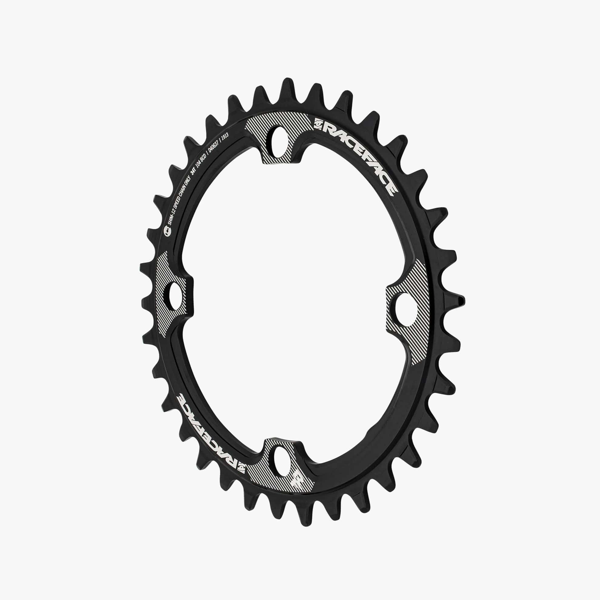 Race Face Chainring Narrow Wide 104 BCD 34T Shimano 12 SP BLK - Image 2