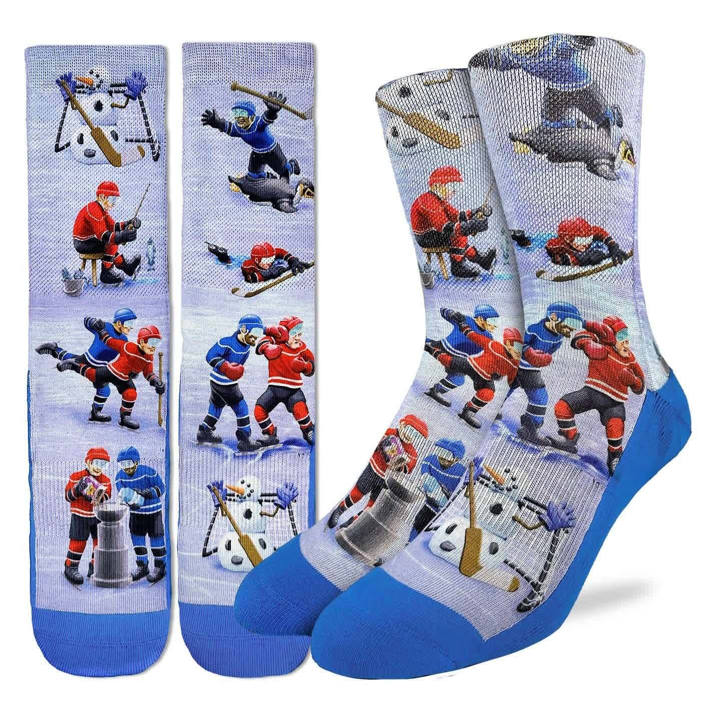 Good Luck Sock Crazy Hockey Socks Mens 8-13