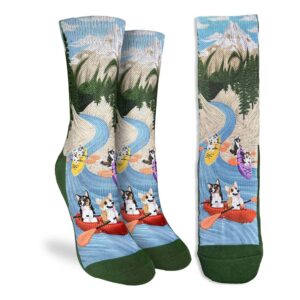 Good Luck Sock Corgi's Kayaking Socks Womens 5-17