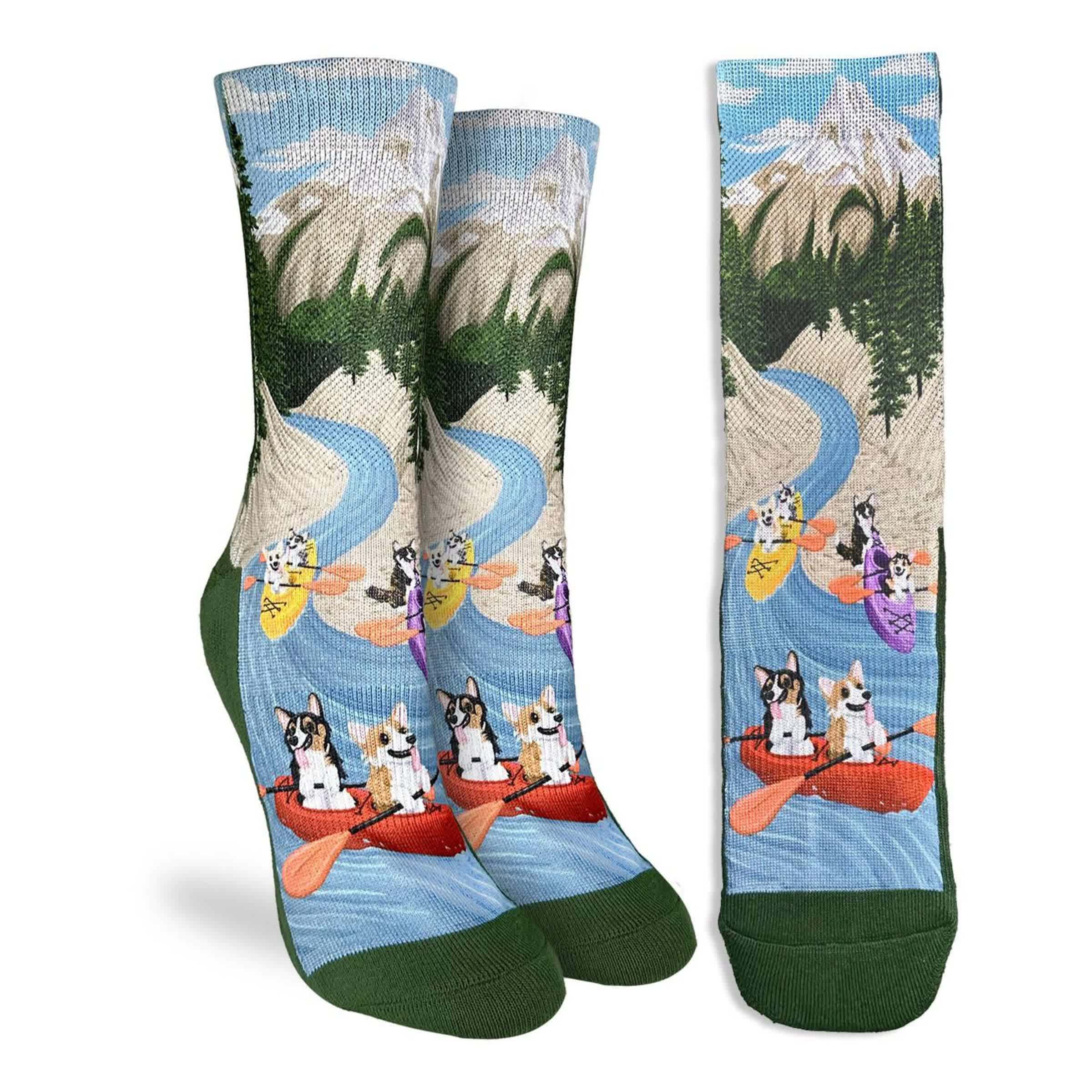 Good Luck Sock Corgi's Kayaking Socks Womens 5-17