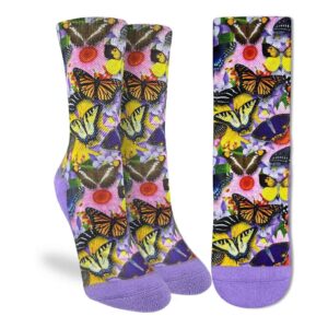 Good Luck Sock Botanical Butterflies Socks Womens 5-9
