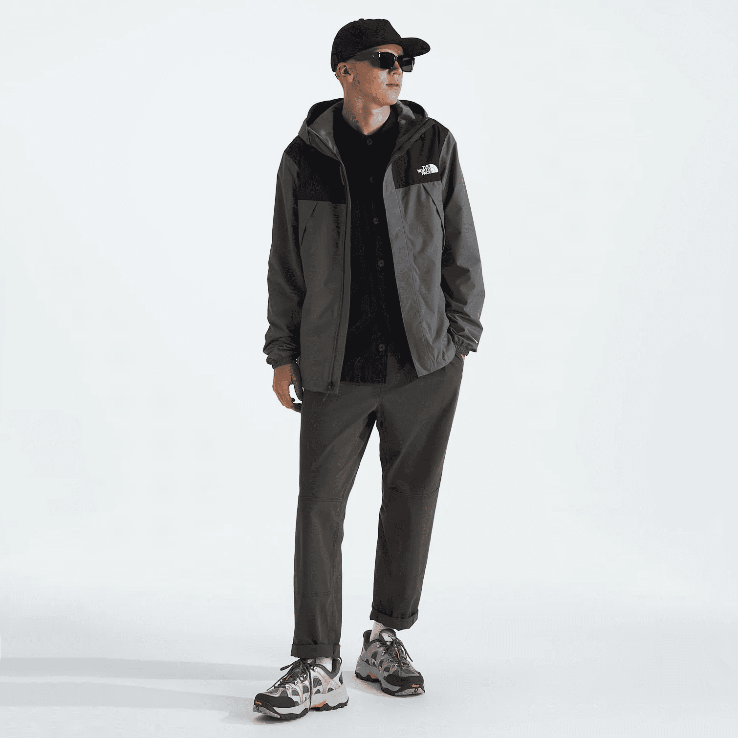 The North Face M Antora Jacket Smoked/Black - Image 4