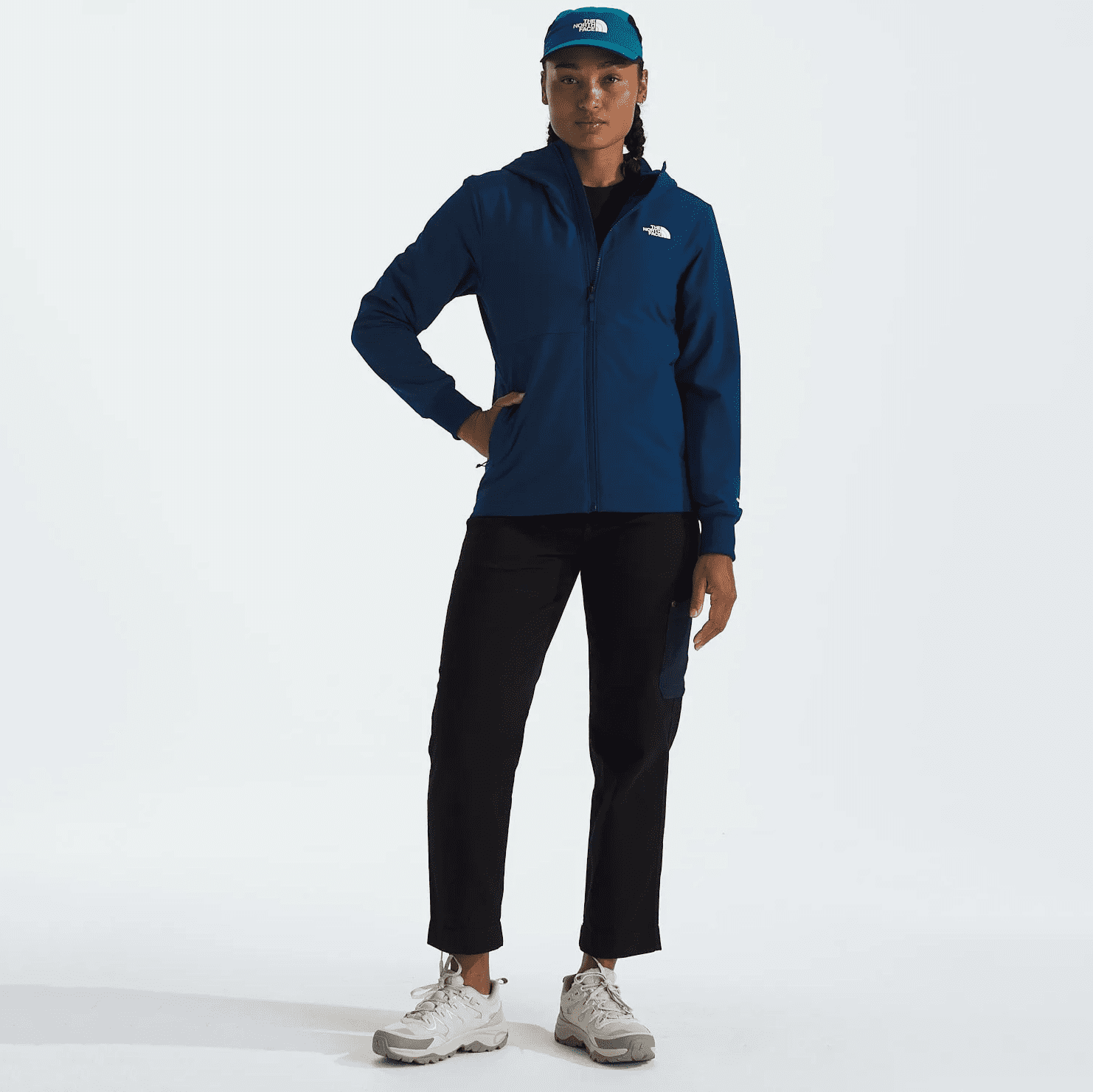 TNF W Shelbe Raschel Hoodie Estate Blue - Image 2