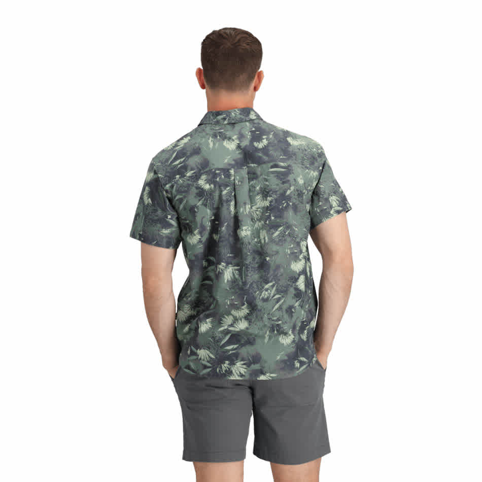 The North Face M S/S Baytrail Shirt Duck Green Prairie Flowers - Image 2