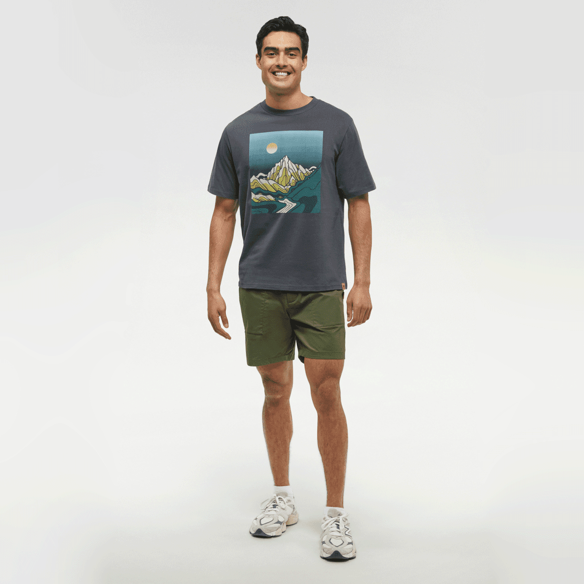 tentree M Emerald Edge Relaxed Tee Graphite/Sagebrush - Image 3