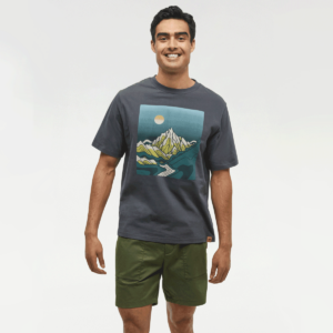 tentree M Emerald Edge Relaxed Tee Graphite/Sagebrush