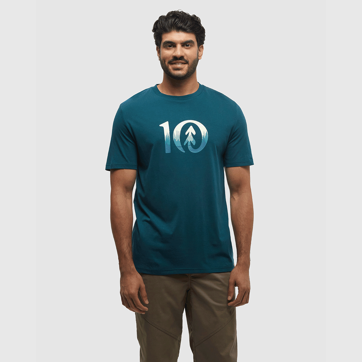 tentree M Cloudy Forest Ten Tee Jasper/Oasis