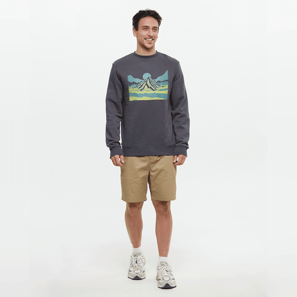 tentree M Emerald Edge Crew Graphite/Palm - Image 3