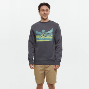 tentree M Emerald Edge Crew Graphite/Palm