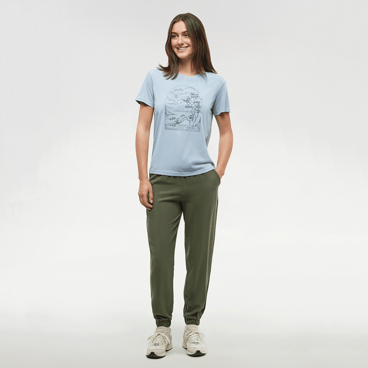 tentree W Tentree Clifftop Tee Blue Haze/Meteorite - Image 3