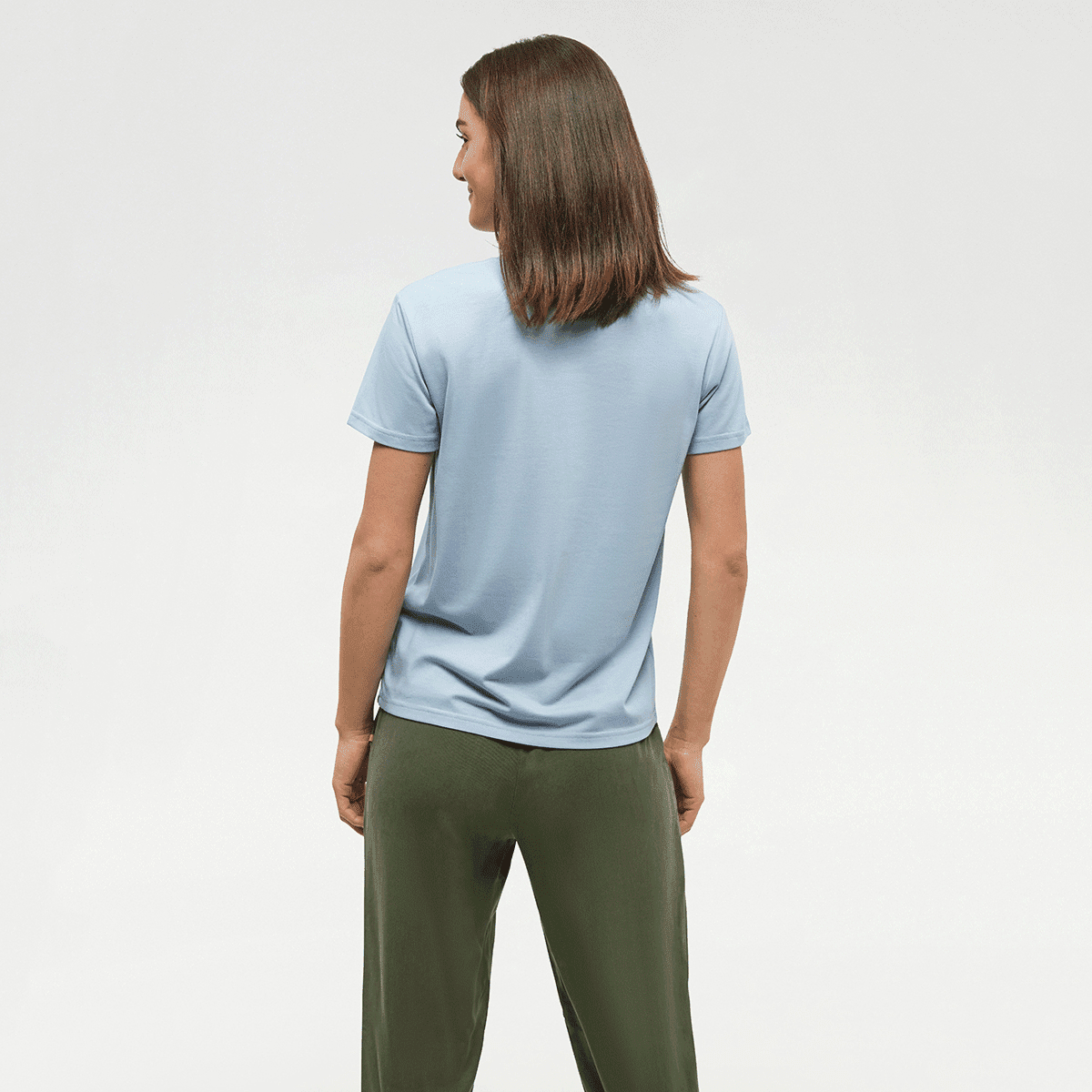 tentree W Tentree Clifftop Tee Blue Haze/Meteorite - Image 2