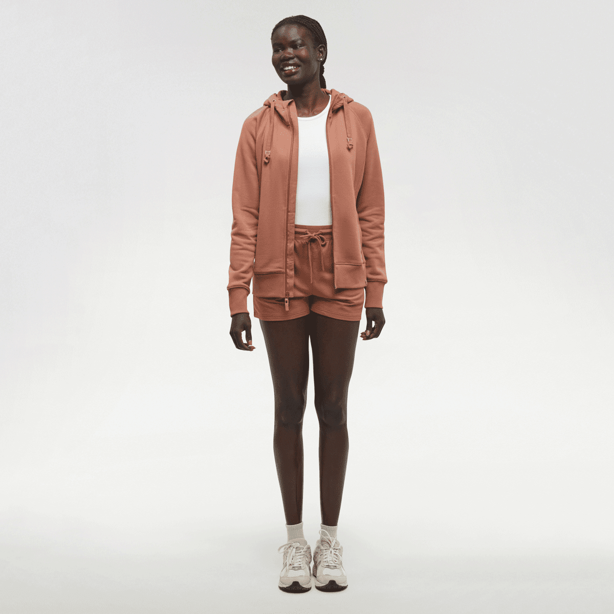 tentree W Elm Zip Hoodie Clay Tile - Image 3