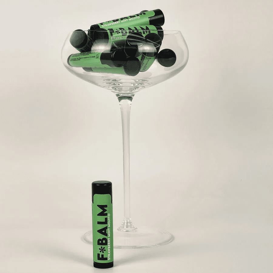 Charleston & Harlow F*BALM COCKTAIL Strawberry Mint Mojito Lip Balm - Image 3