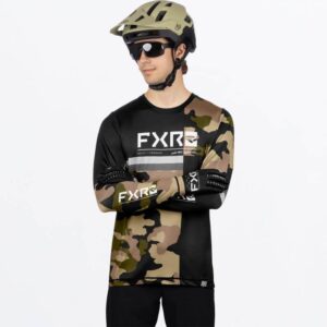 FXR M PROFLEX UPF LS JERSEY - BLACK CAMO