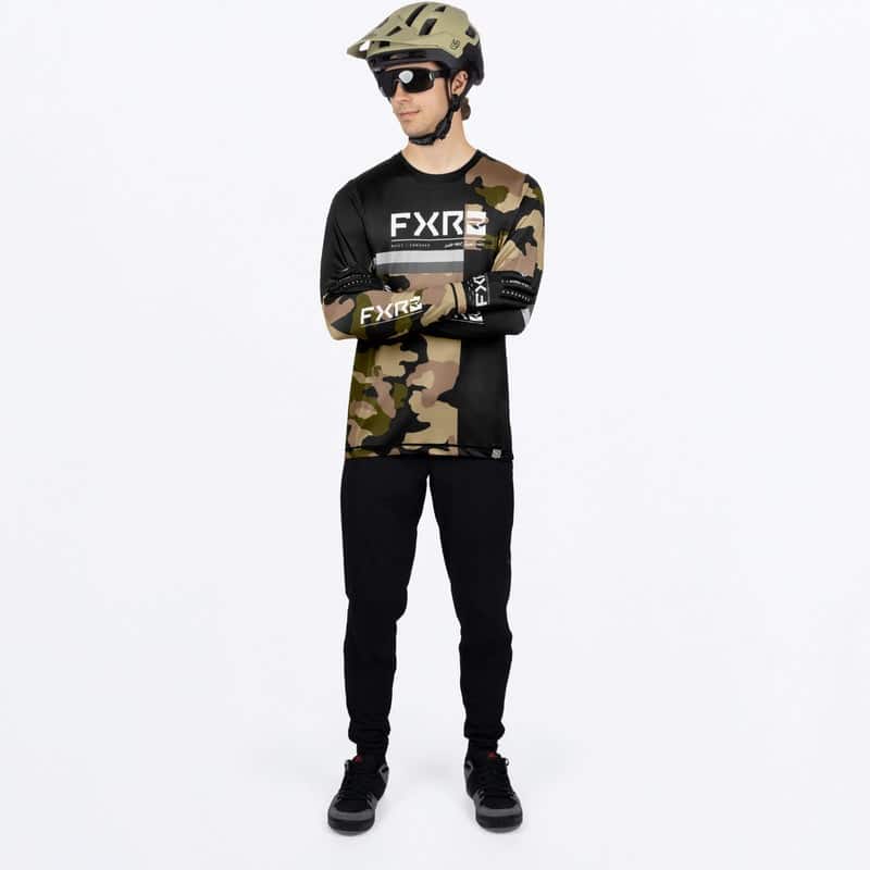 FXR M PROFLEX UPF LS JERSEY - BLACK CAMO - Image 4