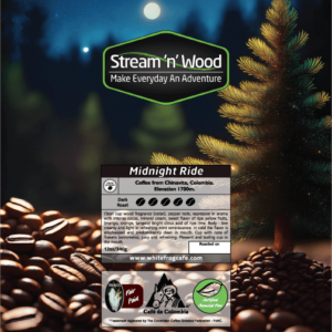 Stream N Wood Midnight Ride Dark Roast Coffee Fresh Ground - 340G Bag (By White Frog Cafe)