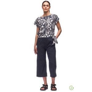 Indyeva Epesi II Loose Fit Wide Leg Crop Black