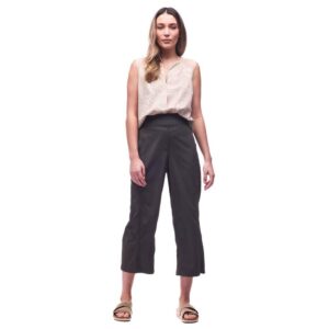 Indyeva Pierna High Waist Wide Leg Crop Pant Pine
