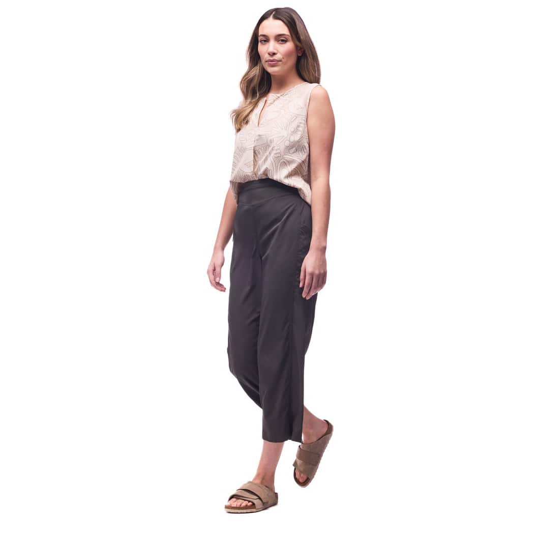 Indyeva Pierna High Waist Wide Leg Crop Pant Pine - Image 2
