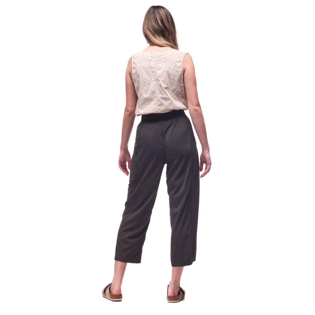 Indyeva Pierna High Waist Wide Leg Crop Pant Pine - Image 3