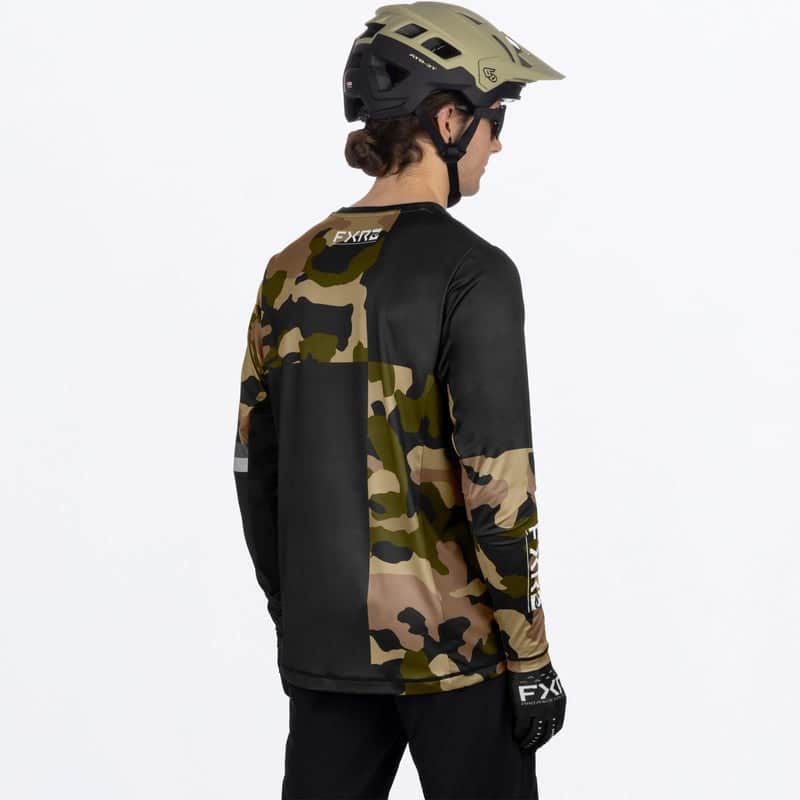FXR M PROFLEX UPF LS JERSEY - BLACK CAMO - Image 3