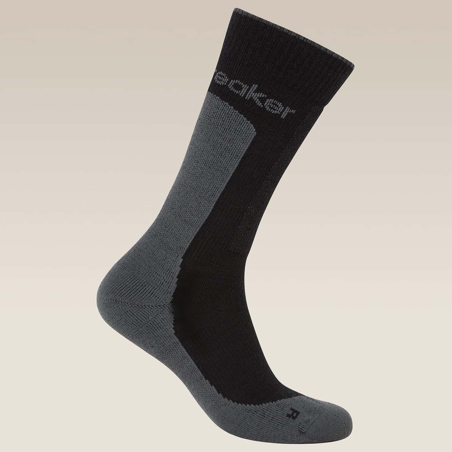 Icebreaker M Merino Hike+ Medium Crew Black/Obsidian