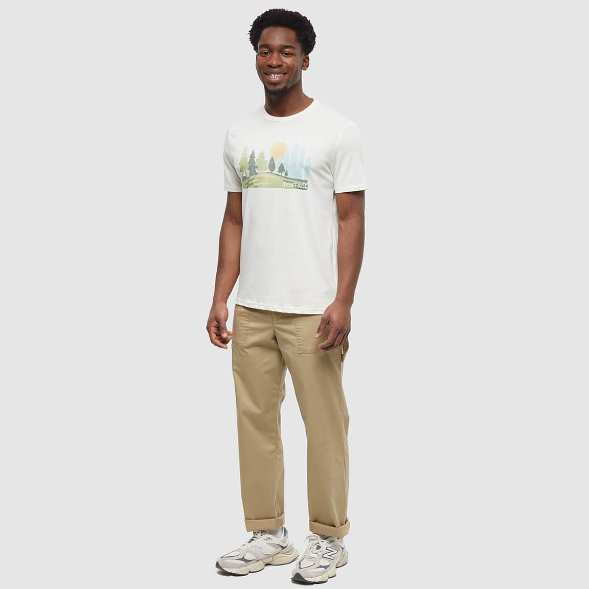 tentree M Urban Skyline Tee Undyed/Misted Yellow - Image 2