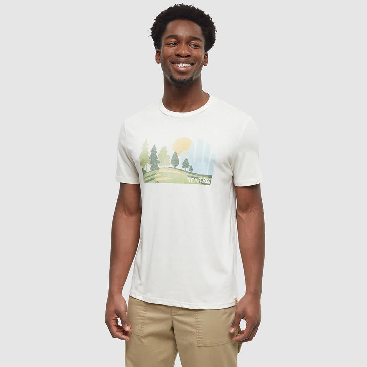 tentree M Urban Skyline Tee Undyed/Misted Yellow