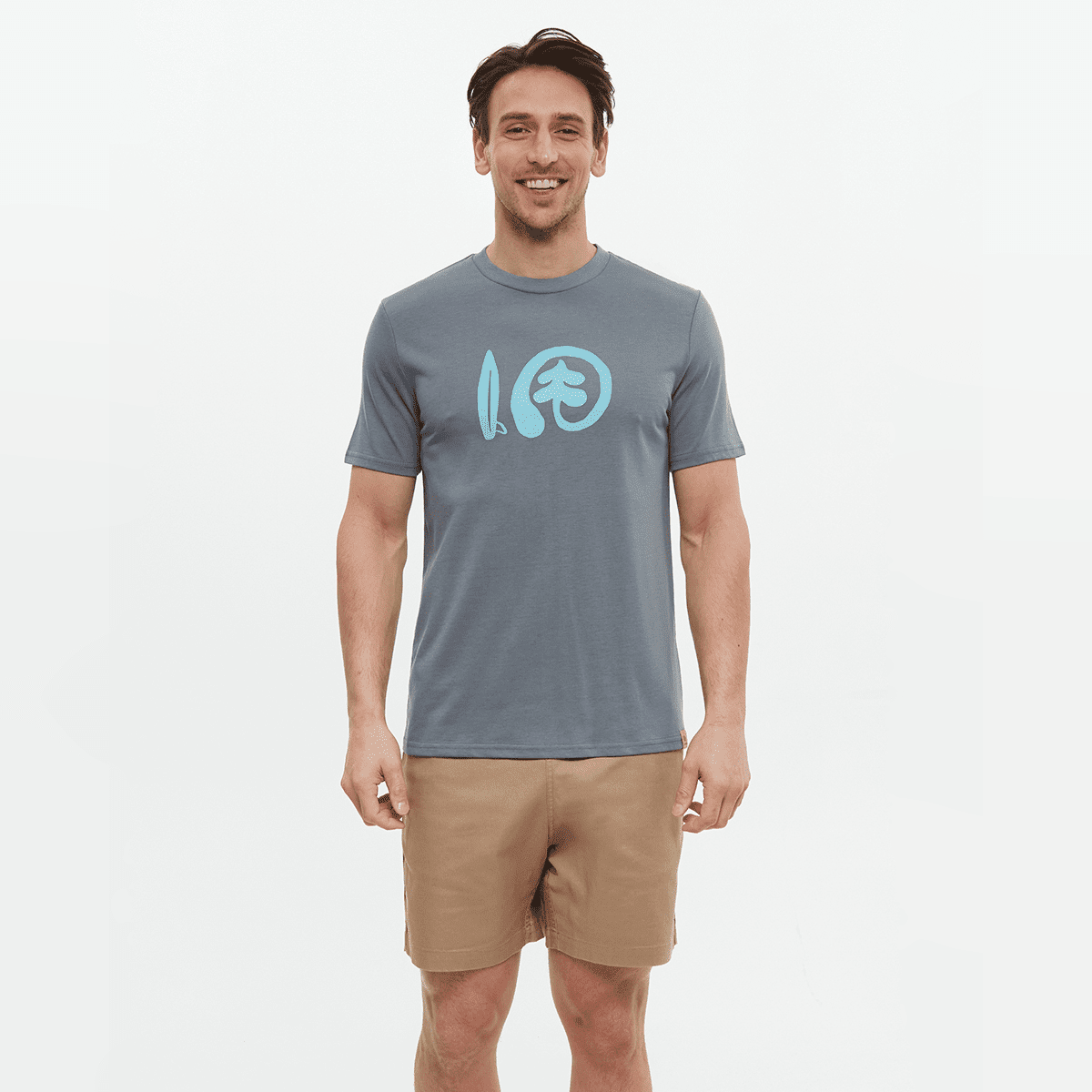 tentree M Seaforestation Logo Tee Anchor /Sea Blue