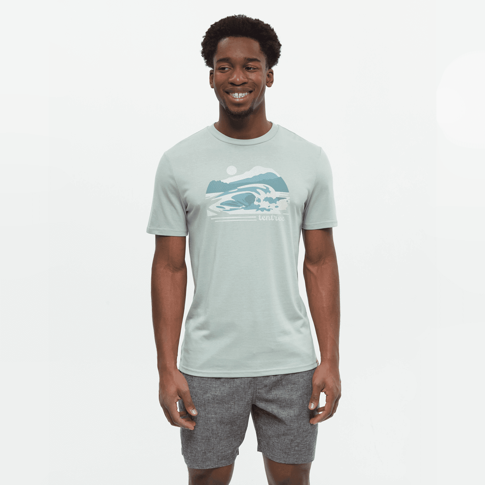 tentree M Breaker Tee Oasis/Arctic