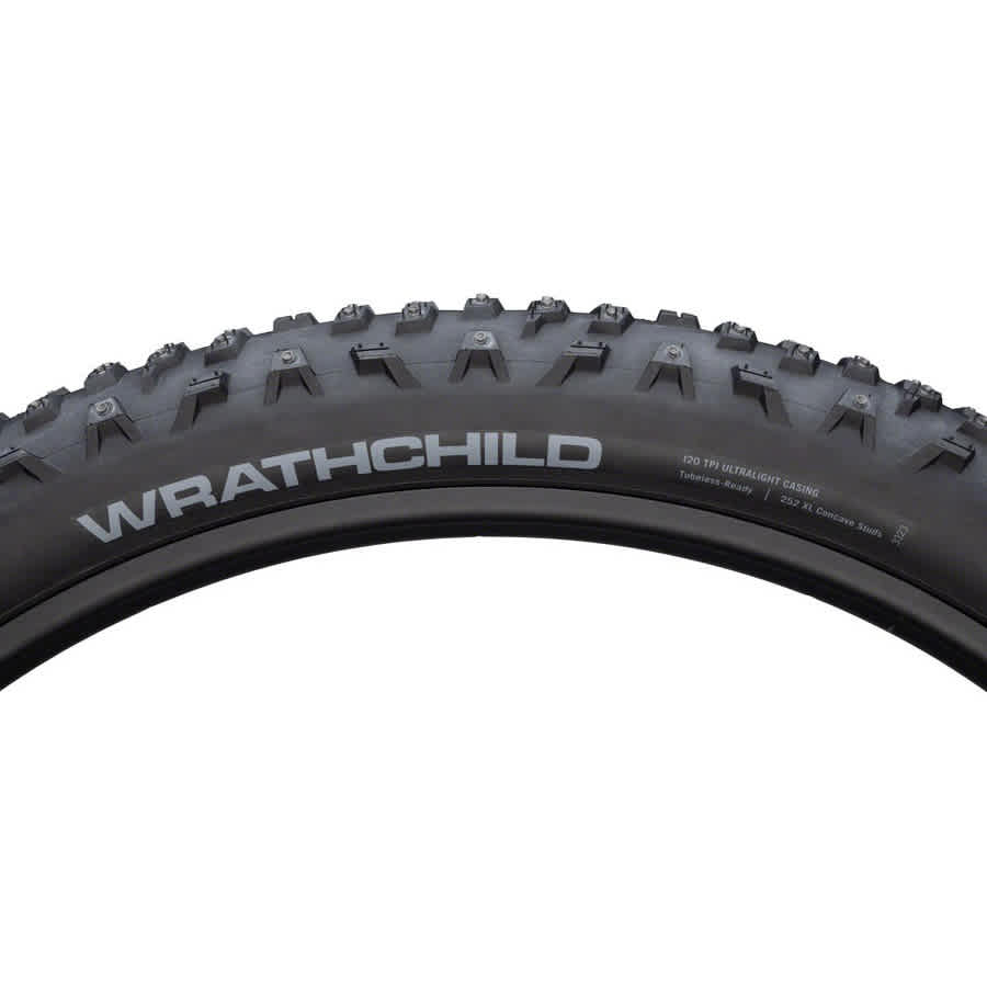 45NRTH Wrathchild Tire - 29 x 2.6, Tubeless, Folding, Black, 120 TPI, 252 XL Concave Carbide Aluminum Studs - Image 4