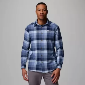 Columbia M Cornell Woods Flannel LS Shirt Navy