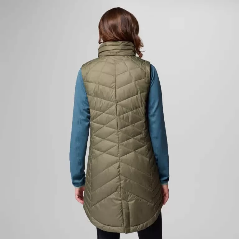 Columbia W Heavenly II Long Vest Stone Green - Image 4