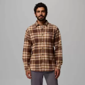 Columbia M Pitchstone Heavy Flannel II Tobacco Twilight