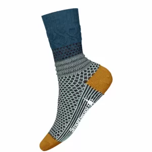 Smartwool Everyday Cozy Popcorn Cable Crew Frosty Grn