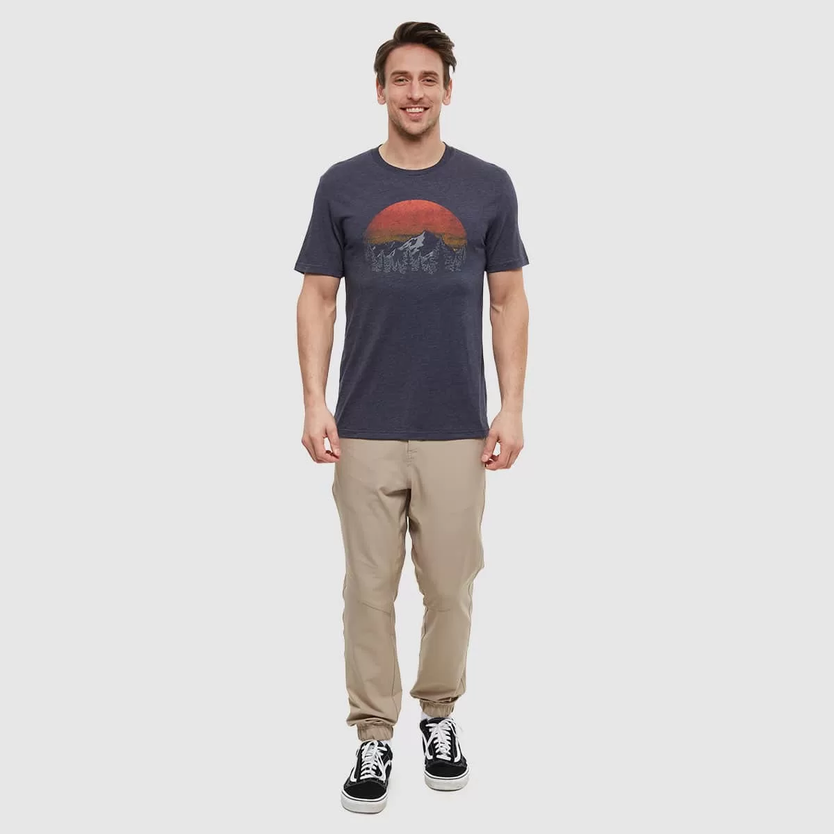 tentree M Vintage Sunset Tee Midnight Blue /Arbutus - Image 3