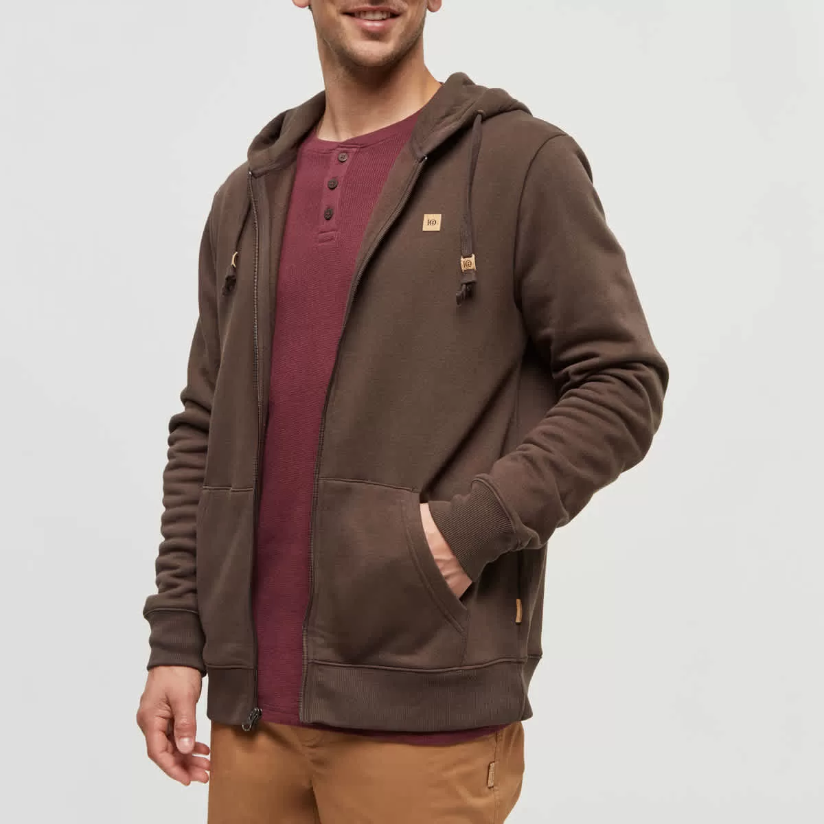 tentree M Reynard Zip Hoodie Kona - Image 3