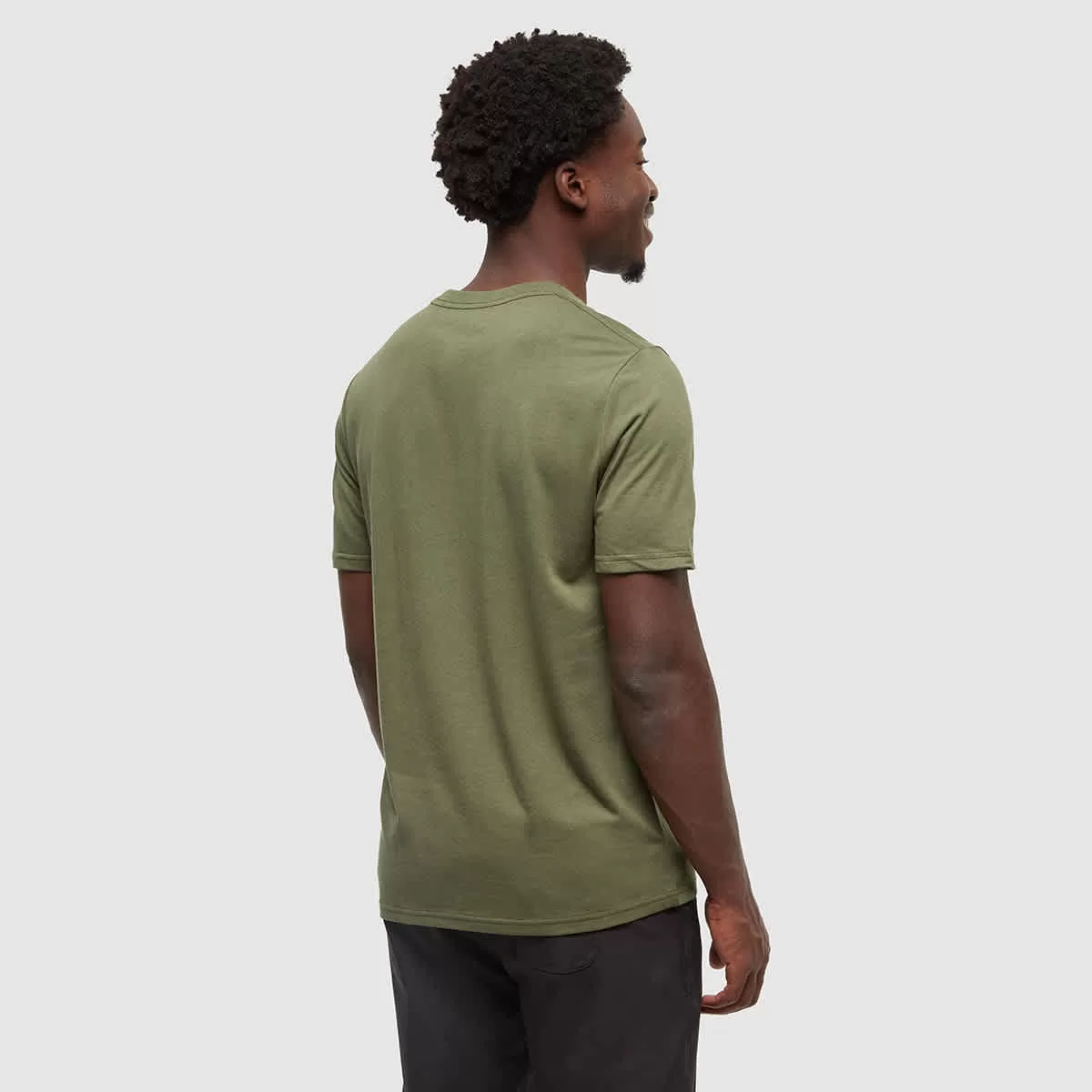 tentree M Mountain Scenic Tee Olive/Edgewood - Image 2