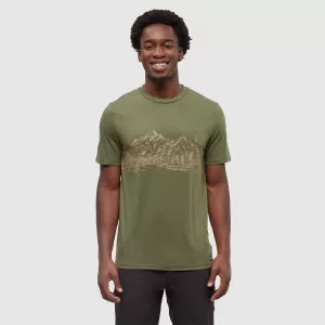 tentree M Mountain Scenic Tee Olive/Edgewood