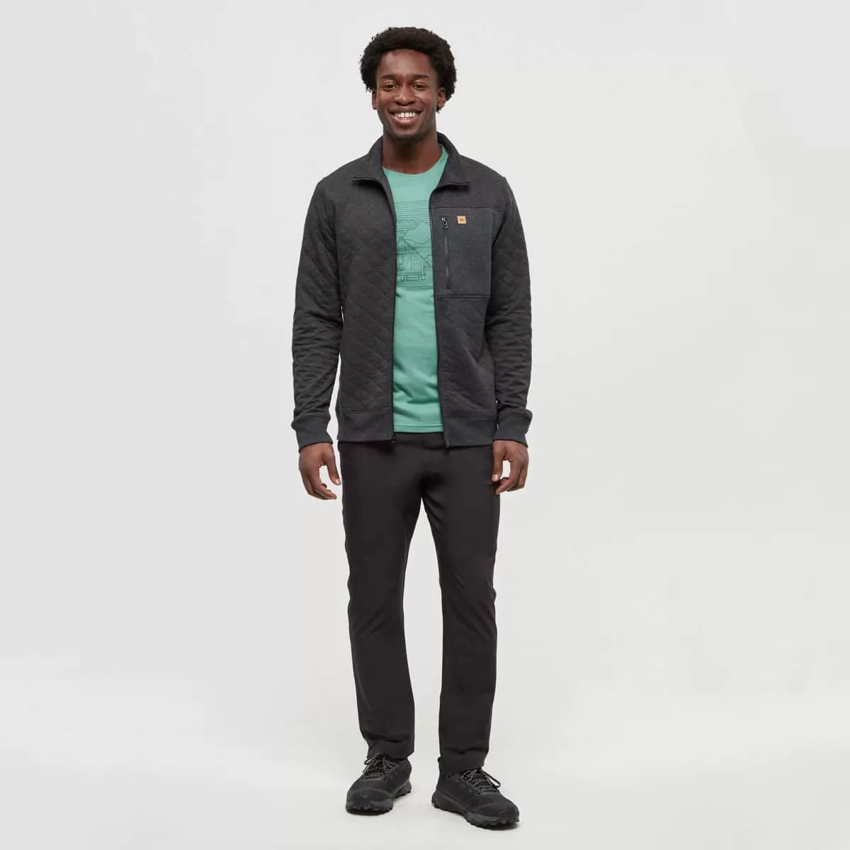 tentree M Begbie Full Zip Meteorite Heather - Image 3