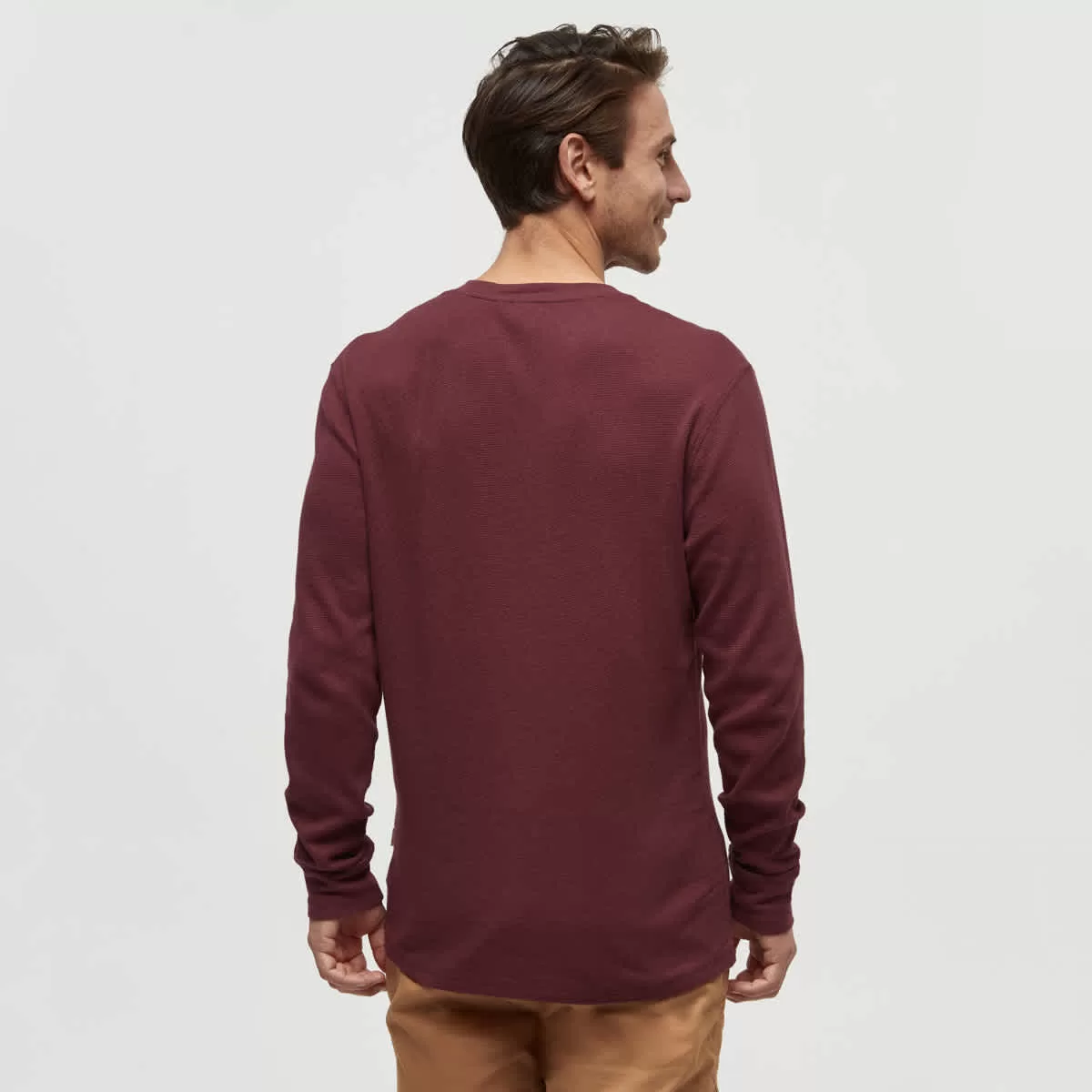 tentree M Freemont Henley Burgundy - Image 2
