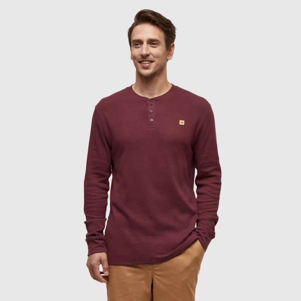 tentree M Freemont Henley Burgundy